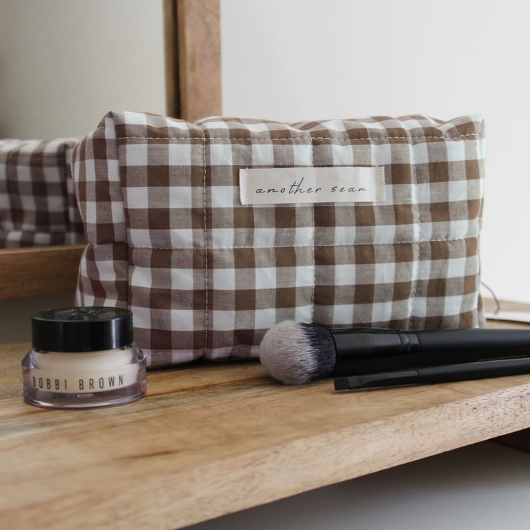 The Quilted Make Up Bag, Women's Cotton Make Up Bag, Cosmetics, Skincare