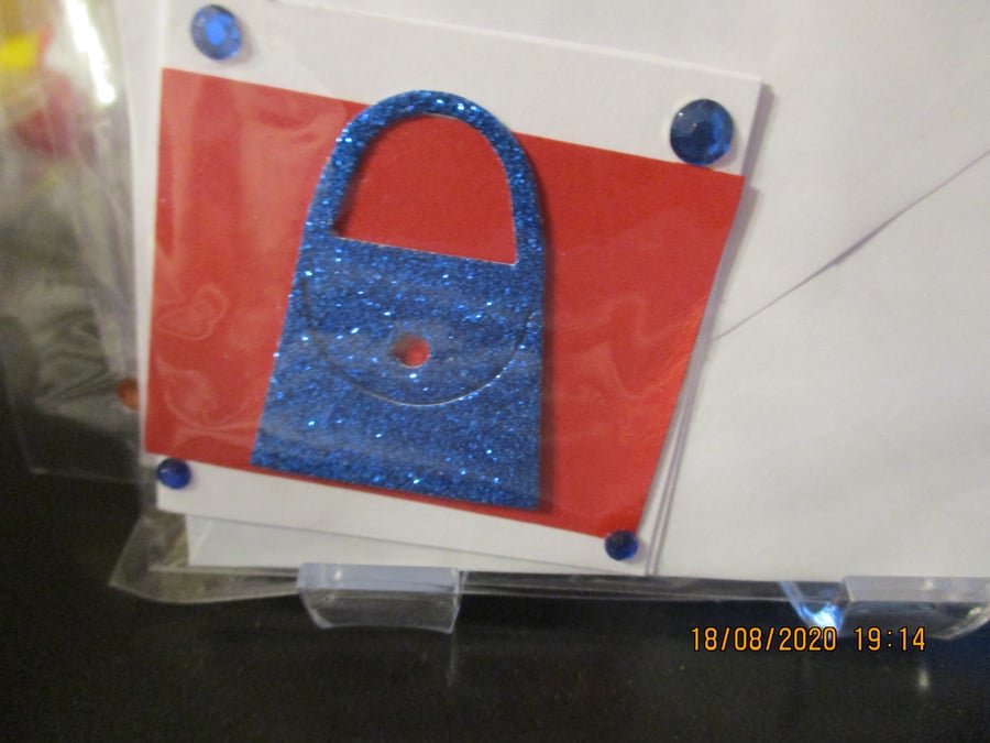 Blue Glitter Handbag