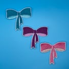 Pretty Bow Iron-On Patch - available in 3 colours