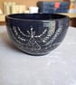 Moth design black bowl by Wychlings Pottery  - Image 5