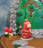 Sale Tiny Garden Gnome 'Polly' with jewel OOAK Sculpt Ann Galvin - Image 4