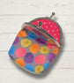 Handmade Coin Purse, Pansies, Fabric Purse - Image 3