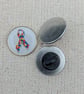Puzzle Ribbon Pin - Autism Awareness Support Badge - Large Resin Finished Pin Ba - Image 2