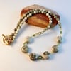 Peace Jade Necklace With Swarovski Crystals - Handmade In Devon