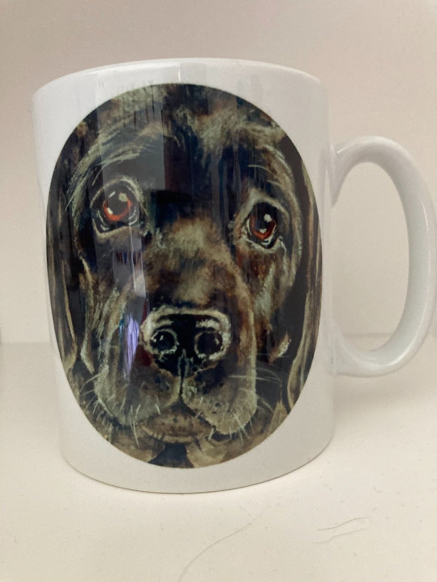 Labrador Round design  Mug ,coffee mug ,dog design. Free P&P