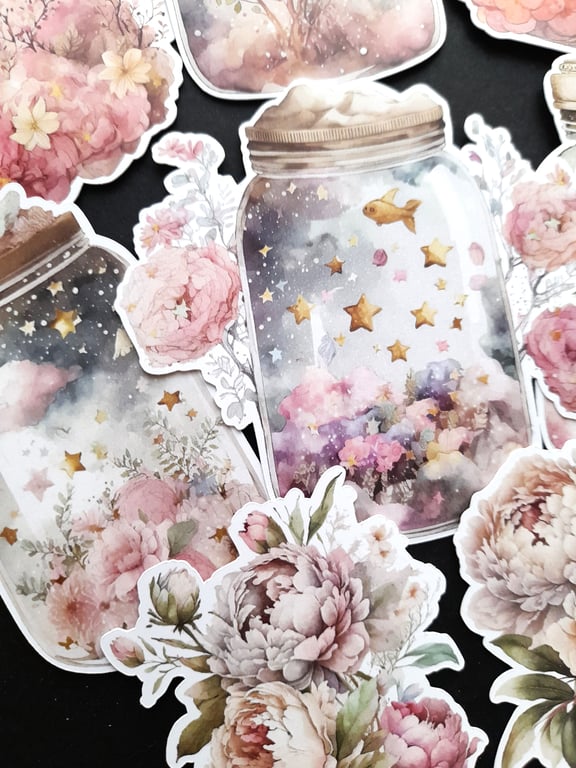 Capture your dreams mason jar ephemera, die cuts, embellishments, card toppers