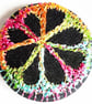 Buttons 1 inch button Hand Dyed Silks and Cottons Free Machine Embroidery Button