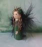 Wise woman, Vølva, Seeress, Viking Priestess Hand-painted peg doll. - Image 4