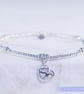 Sterling SIlver Multi Heart charm bracelet romantic love gift - Image 2