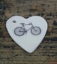 Small porcelain heart with hole - Image 3