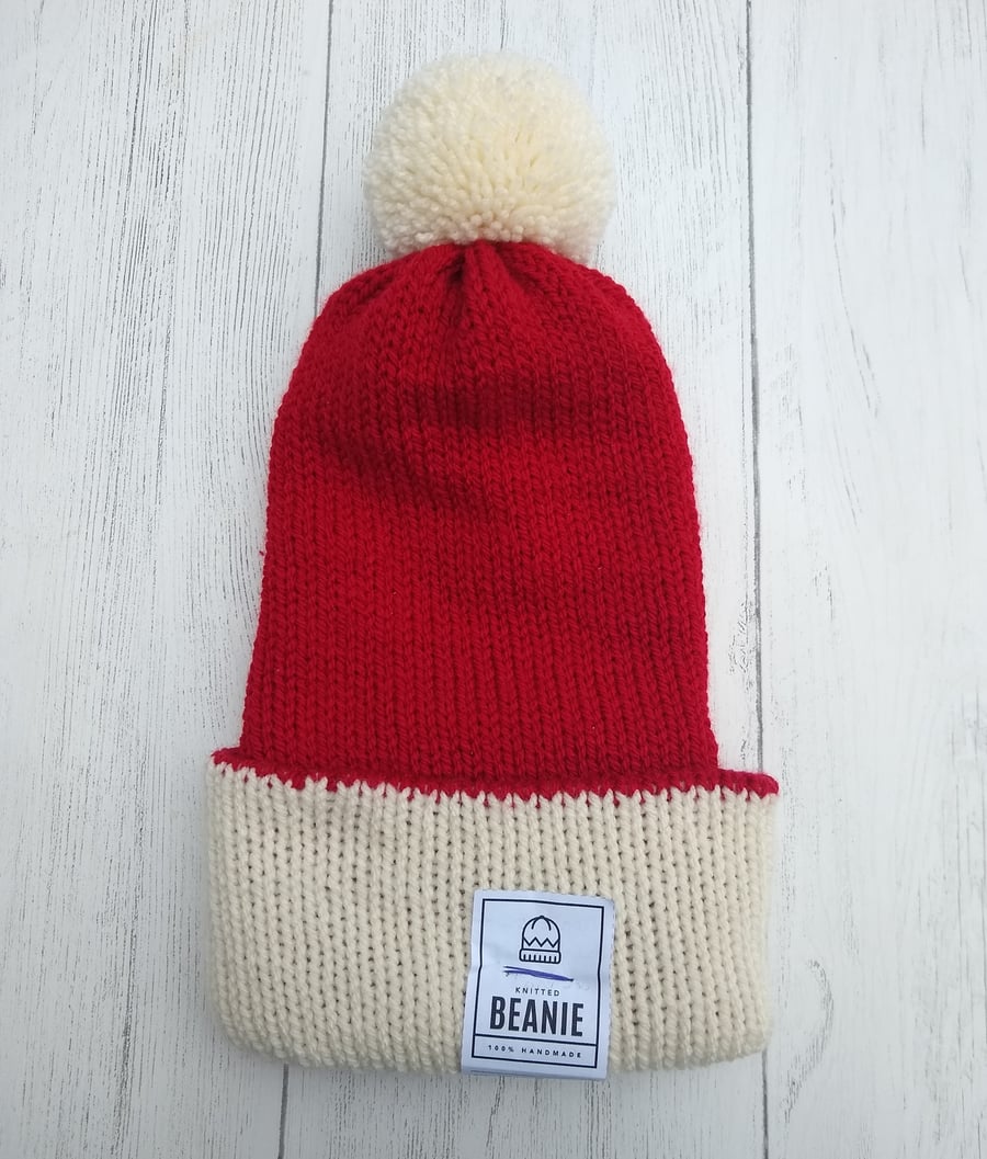 Red Santa Style Hat, Santa's Hat, Christmas Hat
