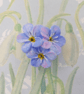 Hand Painted FORGET-ME-NOT BROOCH : Blue Forget-Me-Not Flower Lapel Pin - Image 5