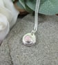 Rose Quartz Necklace. Sterling and Recyced Silver 