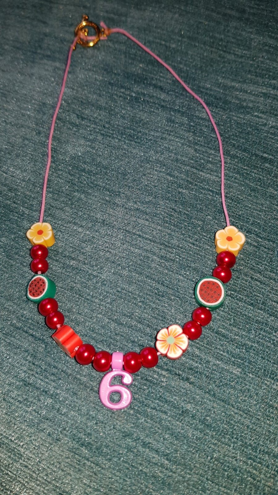 Children's '6' Charm Necklace