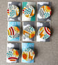 Handmade Weather Ceramic brooch, Hand Made Pottery Badge - Image 3
