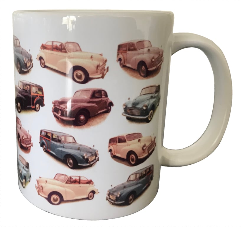 Morris Minor Classic Cars - 11oz Ceramic Mug - Plain or Happy Birthday Style