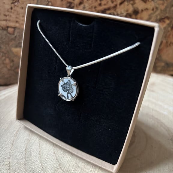 Handmade Pendant, Unique Eco Friendly Gifts, Sterling Silver, sustainable Gifts.