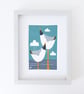 Black Headed Gulls looking out to sea, original Giclee print - Image 4