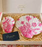 Pretty Pink Floral Trinket Dishes 