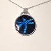 Dragonfly pendant Teal