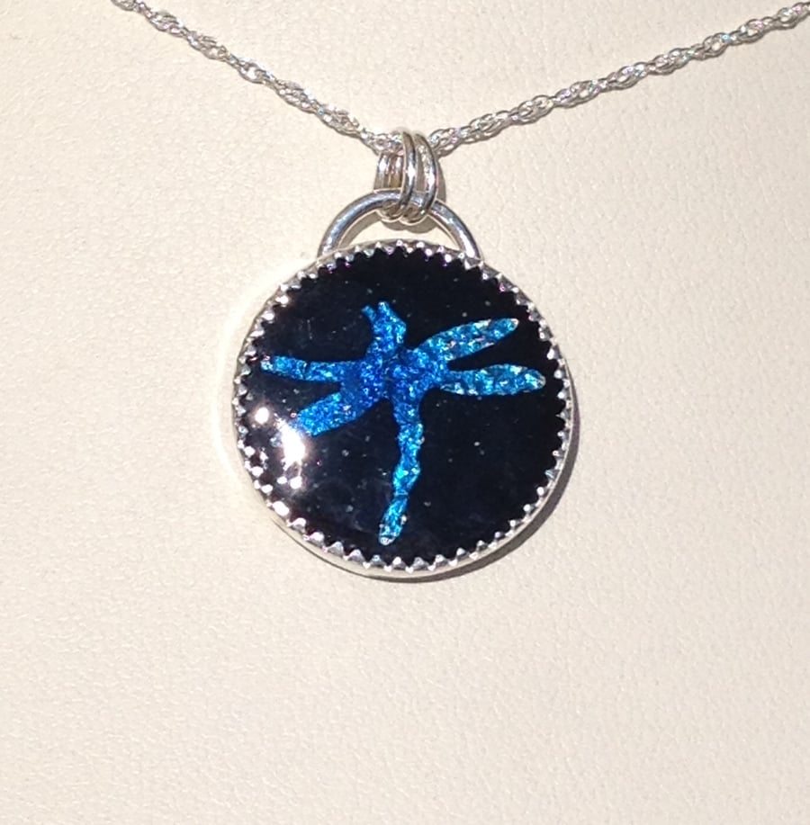 Dragonfly pendant Teal