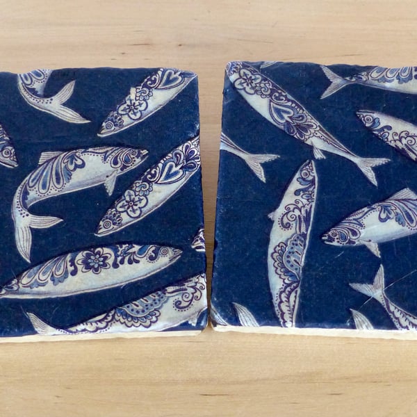 Marble 'Fish' Coasters