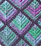 Shawl, Scarf, Wrap, Knitted Handspun, Purple, Pink, Blue, Green, Merino Wool - Image 9
