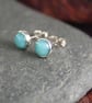 Amazonite stud earrings , sterling silver - Image 7