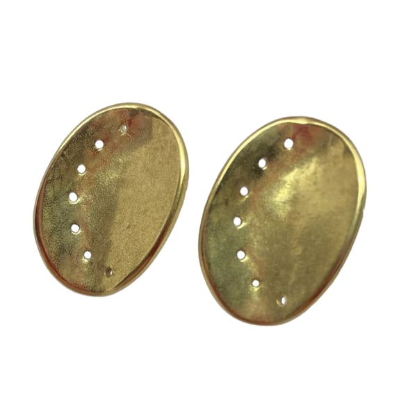 9ct Gold Ormer Shell Inspired Stud Earrings