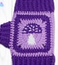 Crochet gloves in a purple lilac and white toadstool design. Toadstool gloves. - Image 3