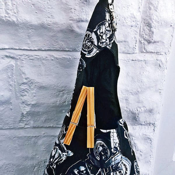 Motorcycle Peg Bag Wigwam Cotton Laundry Bag, Motorbike Gift 