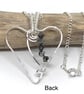 Silver Heart Pendant Heart Necklace - Image 2