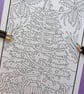 Christmas Tree A4 Colouring Page Printable JPG by S Godwin Studio