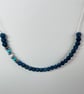 Matt Lapis Lazuli beaded chain necklace - Image 3