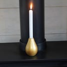 Turned wooden candle holder