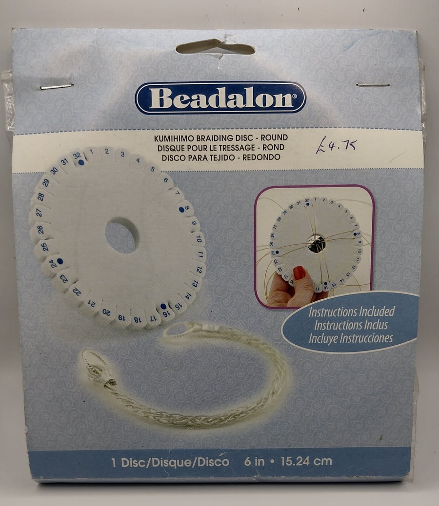 Beadalon Kumihimo Braiding Disc 6 inch (Instructions Included) 15.24cm