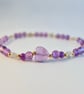 Amethyst And Moonstone Bracelet With Amethyst Heart - Handmade In Devon - Image 4