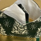 Pick and Mix Reusable Christmas Crown. Dark green with snowy trees.