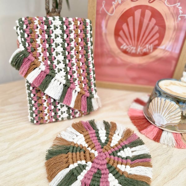 Macrame Kindle Sleeve with Tassels