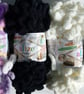 Hand-knitted infinity cosy chunky winter scarf in white purple pink lilac - Image 5