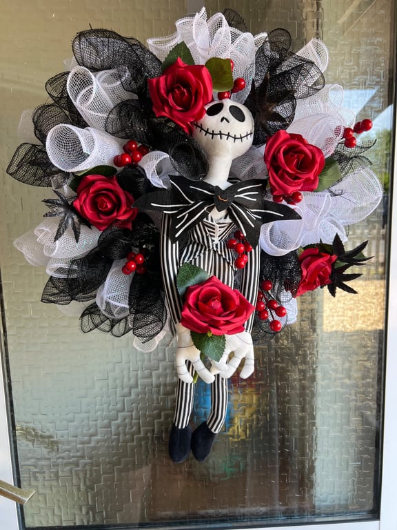 Jack skeleton door wreath