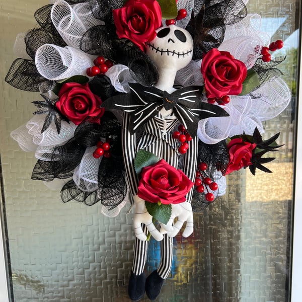 Jack skeleton door wreath