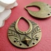 Antique Bronze Earring Connector -a pair
