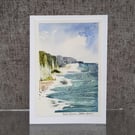 White Sand. Blank Card. Original Painting. Ocean 260158