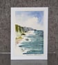 White Sand. Blank Card. Original Painting. Ocean 260158
