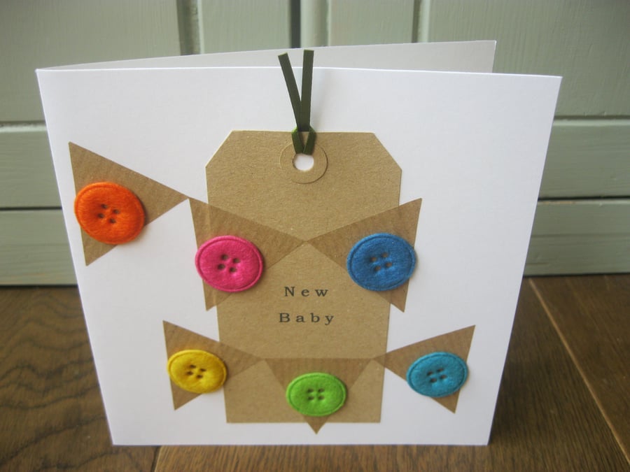New Baby Button Card