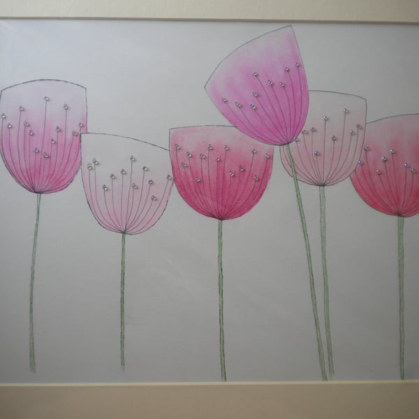 tulips watercolour painting