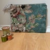 Vintage Sanderson linen zip pouch
