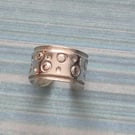 Sterling Silver 925 Circle Pattern Earcuff Artisan Jewellery