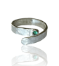 Silver Wrap Ring With Emerald - Image 5